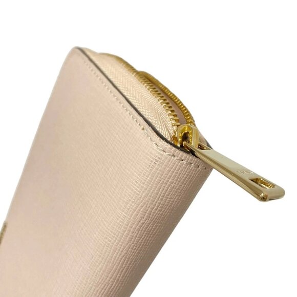 Auth FURLA - Light Pink Leather Long Wallet - Picture 6 of 6